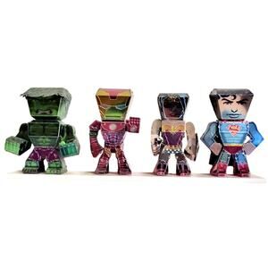 Metal Earth Superman Wonder Woman Iron Man Hulk 2.5 Inch Minis Assembled Mounted